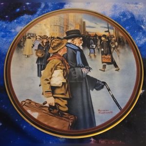 Norman Rockwell Vintage A Helping Hand Plate